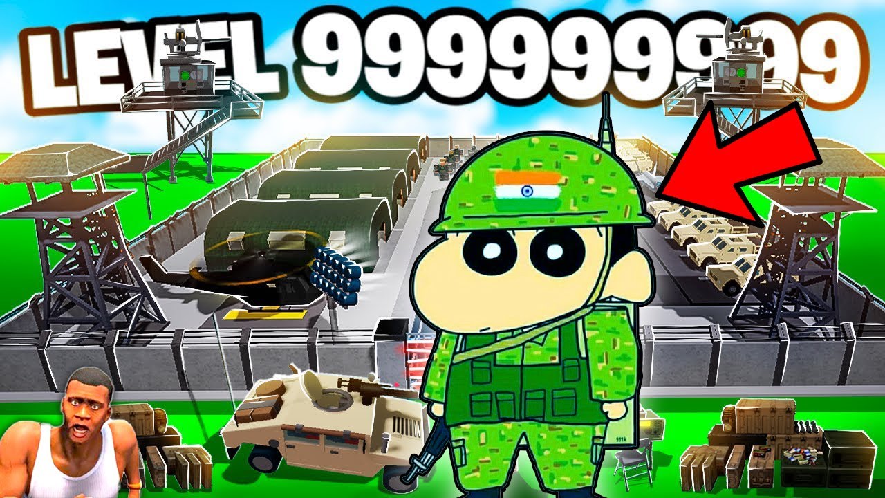 SHINCHAN joins ARMY in ROBLOX MILITARY TYCOON with CHOP and FRANKLIN