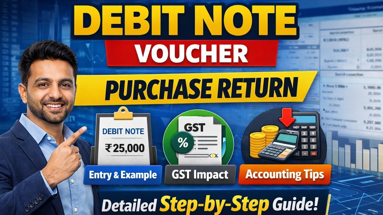 Debit Note Voucher -Complete Guide 🔥🔥(Basic to Advanced) 🔥🔥step by step Practical Example 