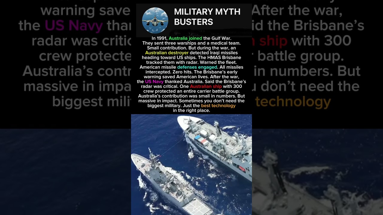 One Australian Ship Saved a US Fleet (Gulf War 1991)