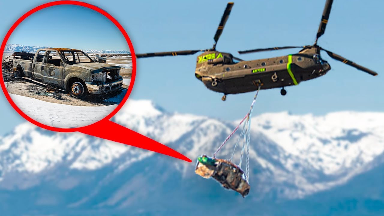 Tuvimos que traer un helicóptero CHINOOK para esta recuperación con @TrentonPalmer ​
