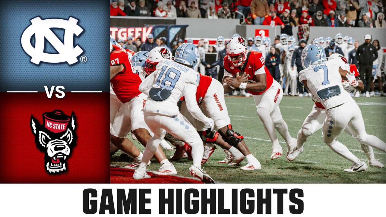 North Carolina vs NC State Game Highlights | 2025 ACC Football