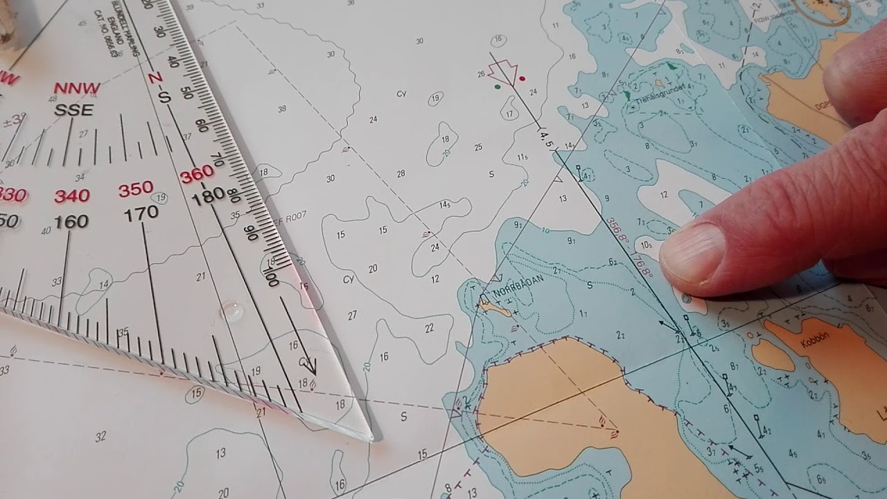 Transportören, vinkelmätare för sjökort