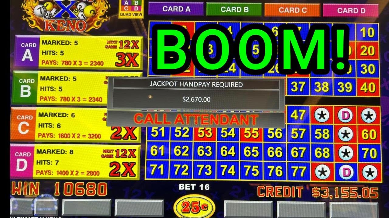 Ultimate X Keno - Hit the BamaTex! Amazing when U get Yellow on all 4! #ultimatex #keno #kenonation