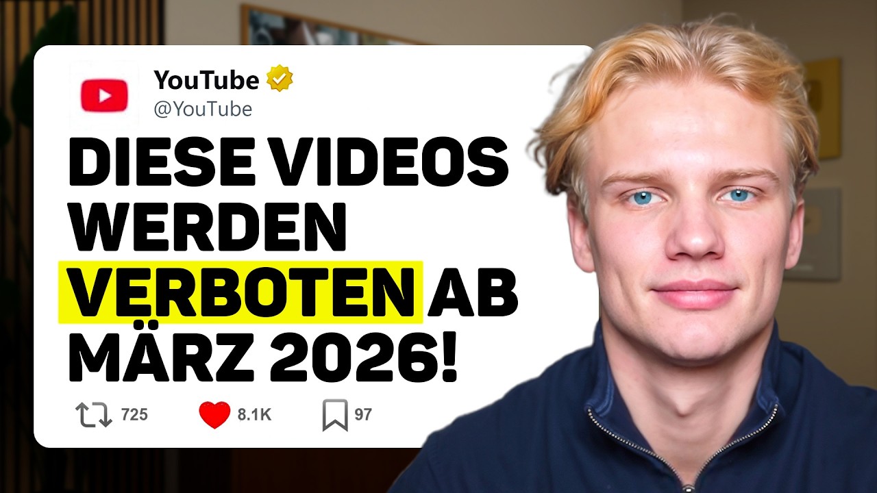 YouTubes Regeln ändern sich 2026! (MACH DAS vor März)
