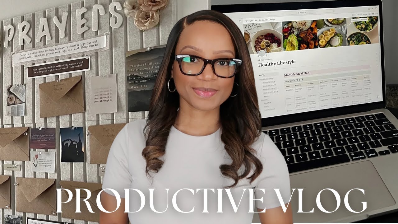 PRODUCTIVE VLOG | Prayer Board, Meal Planning, Healthy Habits