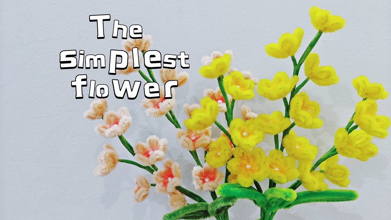 Easy Making - Amazing Pipe Cleaner The Simplest Flower - How to Make Chenille Stem Easy Flower - DIY