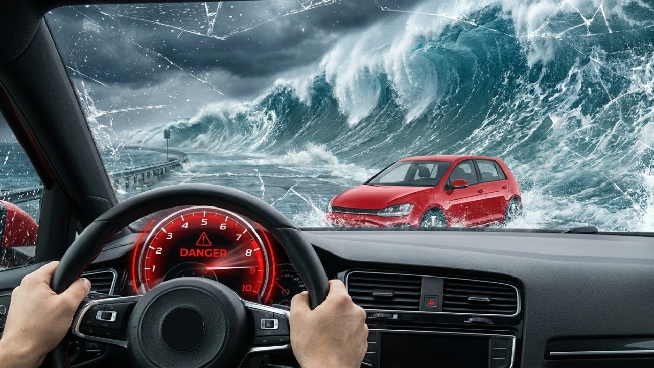 Je dois survivre à un Tsunami avec une voiture ÉCLATÉE...