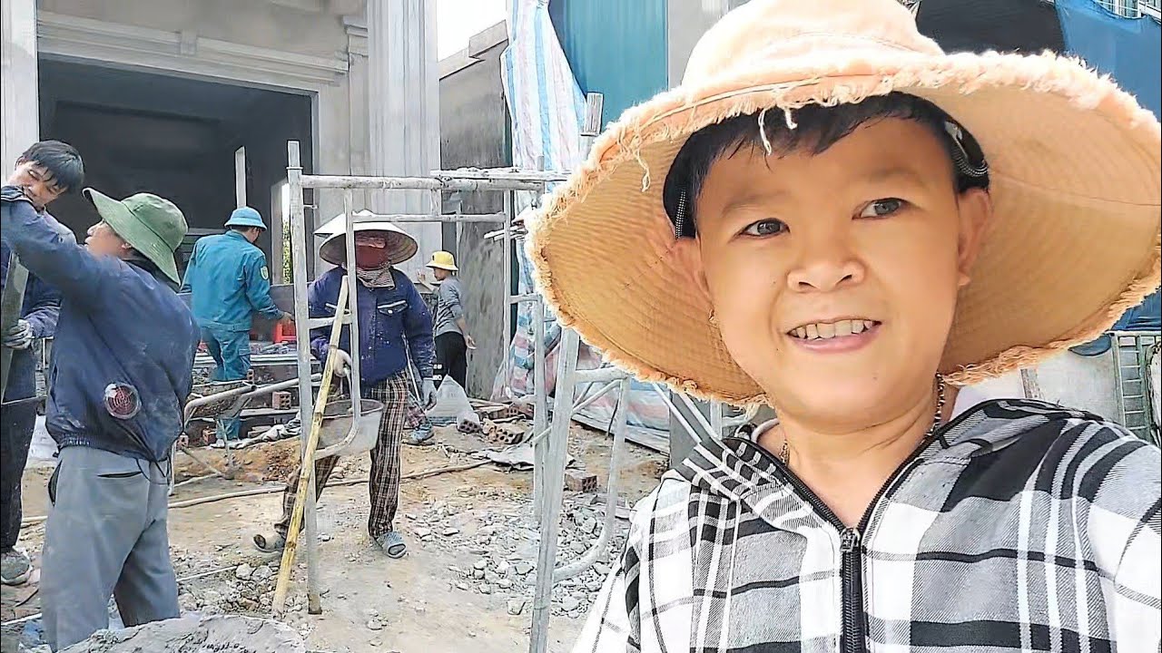 C&ocirc;ng Tr&igrave;nh L&agrave;m Nh&agrave; Bộ Ba Anh Em Th&agrave;nh T&iacute; Hon, c&ocirc;ng Đoạn L&agrave;m Ốp L&aacute;t, L&agrave;m Cầu Thang, L&agrave;m Cổng- Phần 9-