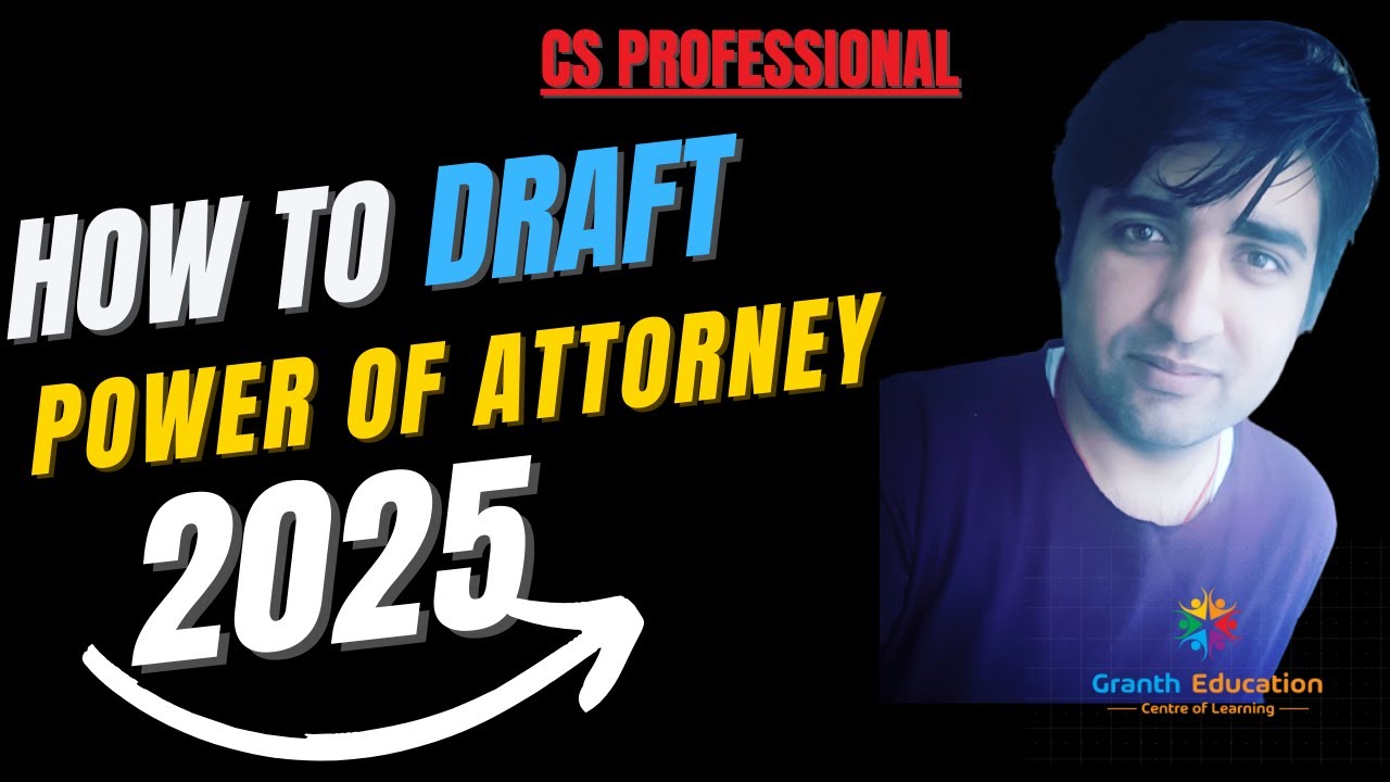 How to Draft Power of Attorney (POA) to Sell a Particular Property || CS Professional #drafting