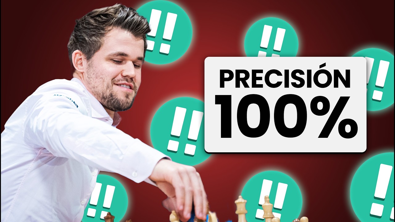 Cuando MAGNUS CARLSEN jug&oacute; la PARTIDA PERFECTA (100% PRECISI&Oacute;N!!)