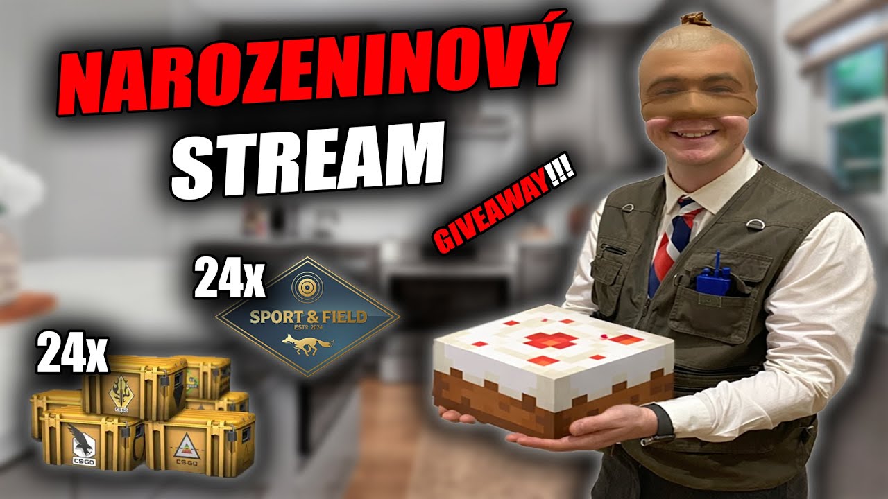 NAROZENINOVÝ STREAM!!! 🎂🥂 (GIVEAWAY)