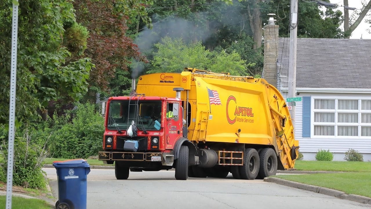 Capitol Waste Garbage Trucks First Day In New Bedford
