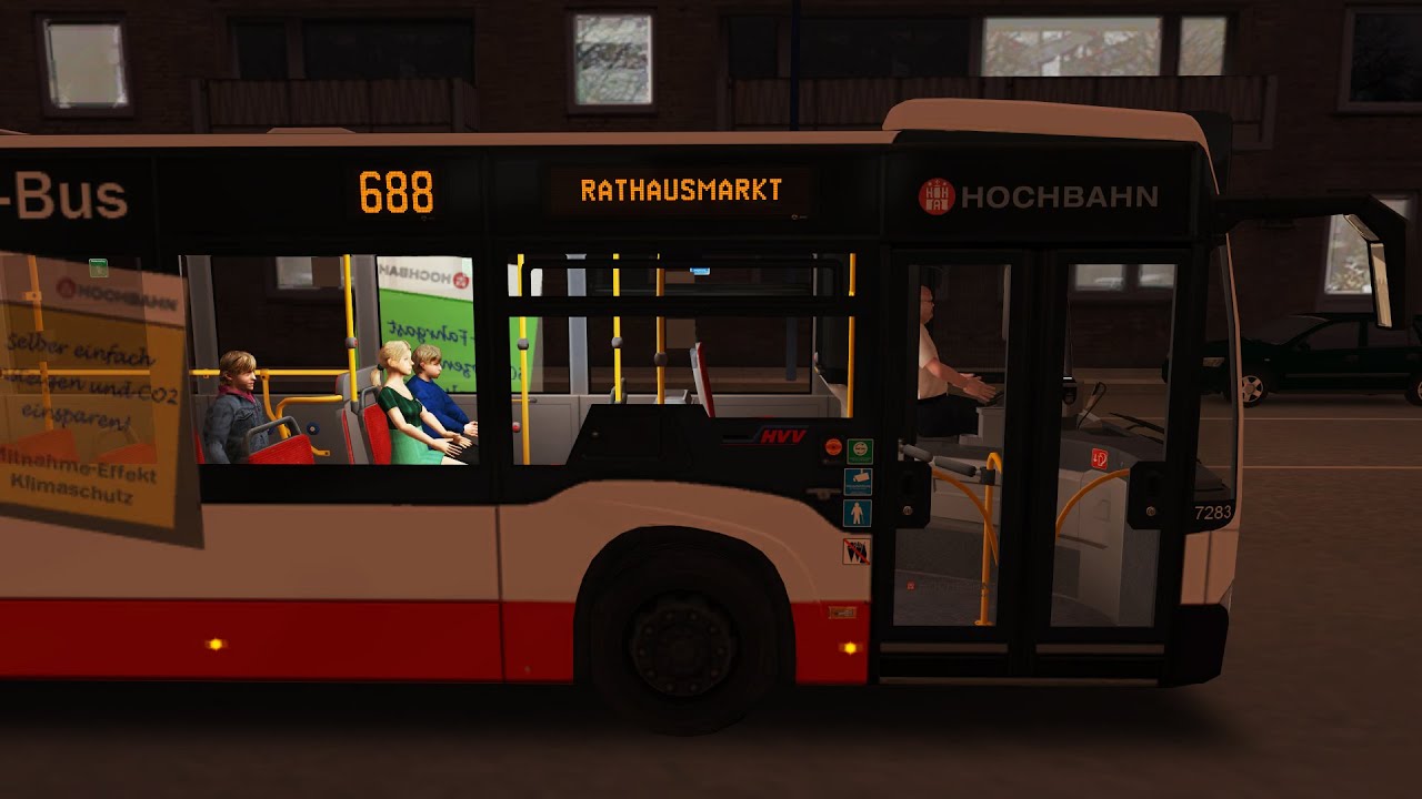 LET`S PLAY OMSI 2 / Unterwegs mit Mercedes-Benz C2 auf der Linie 688 in Hamburg