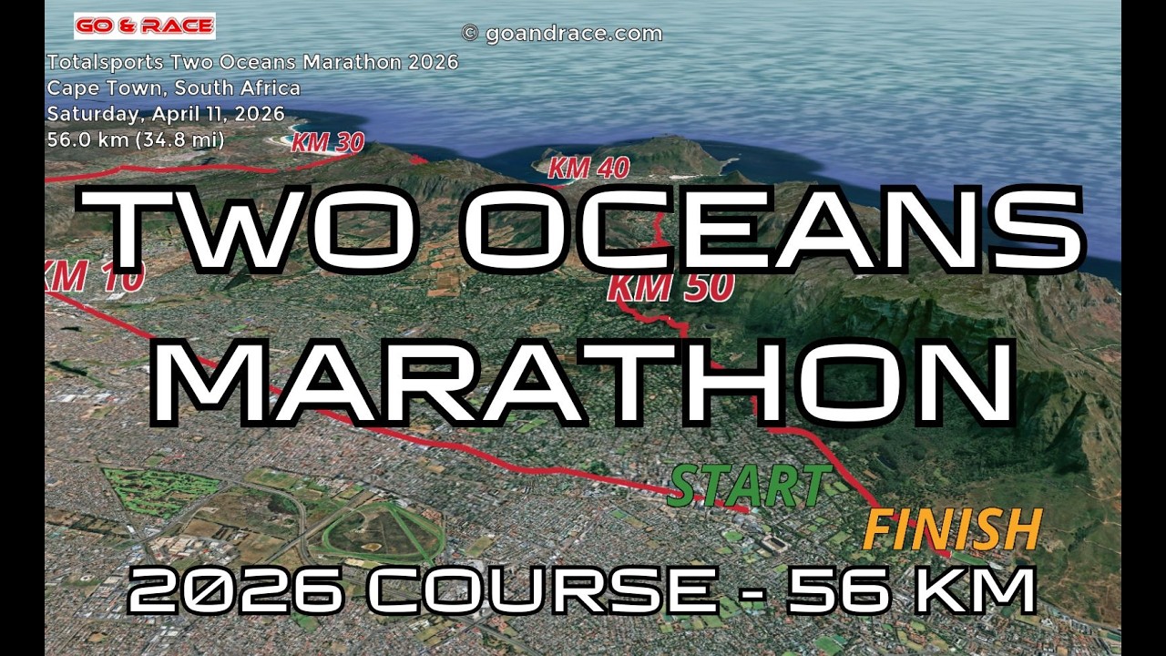 Fly over the Totalsports Two Oceans Marathon 2026 course! 🏃&zwj;♂️ 3D Animation