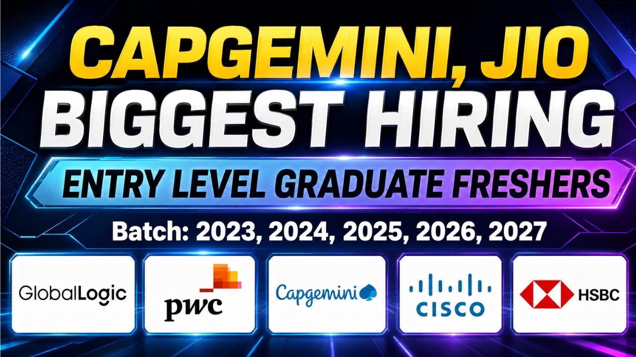 Capgemini, Jio Off Campus Hiring | PWC, Cisco, HSBC Biggest Hiring For Freshers Apply Now