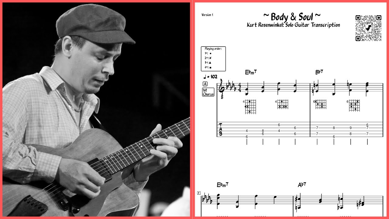 Kurt Rosenwinkel - Body & Soul - Solo Guitar Transcription