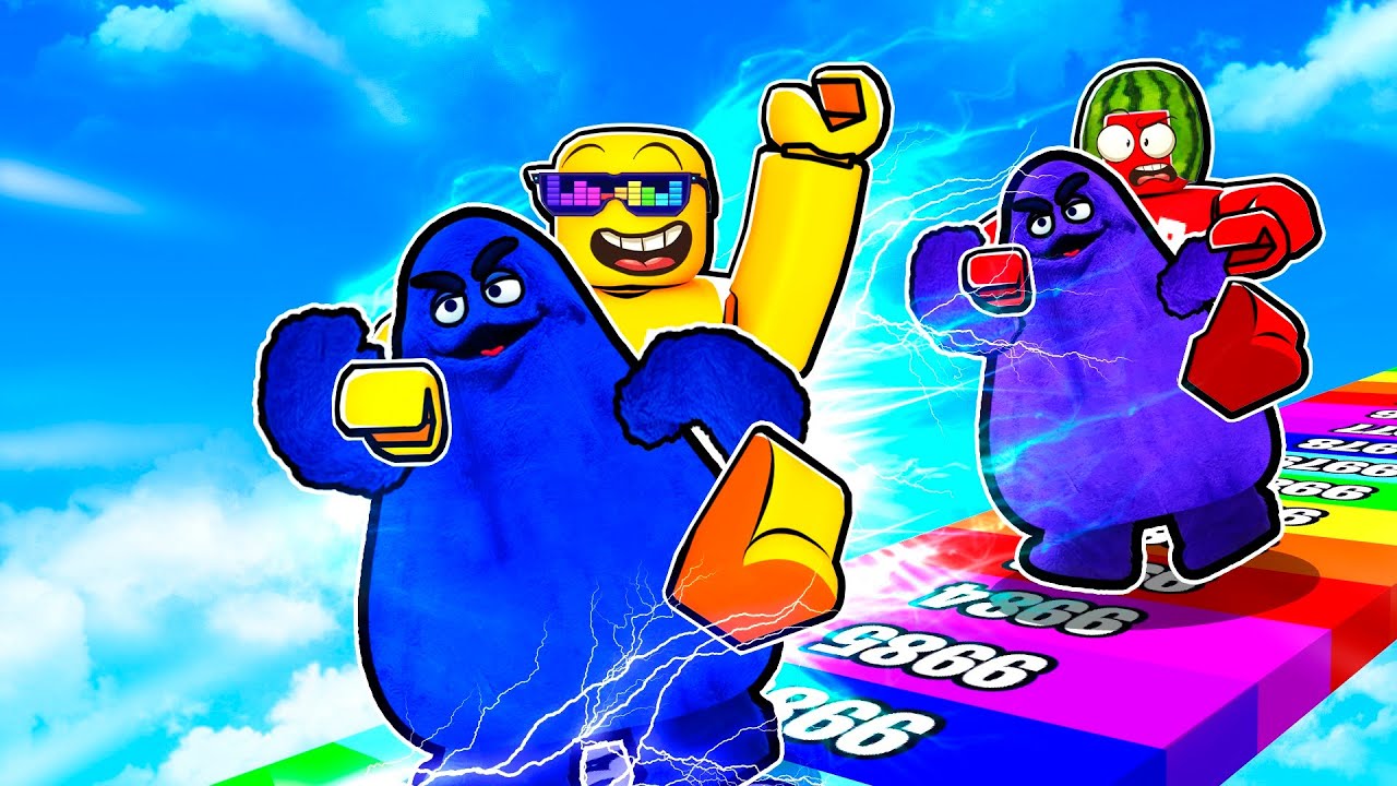 RIDE A GRIMACE RACE SIMULATOR in Roblox