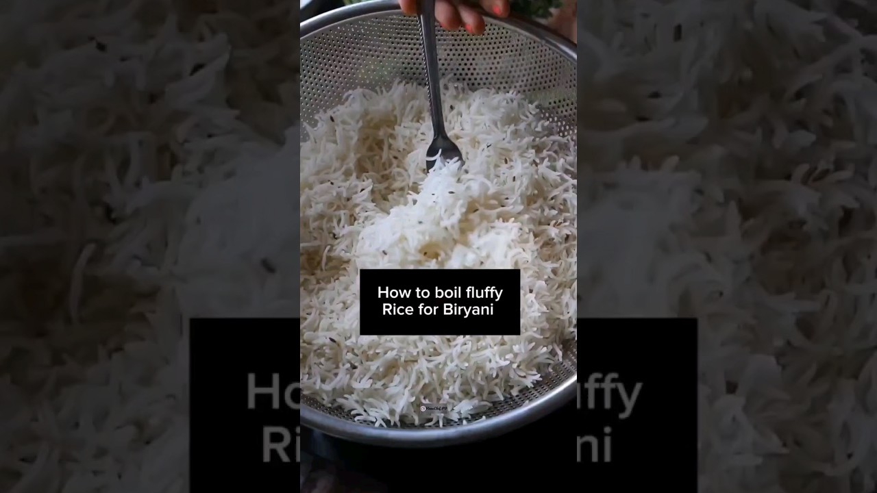 How to boil rice for biryani/ tips for perfect biryani rice #shorts