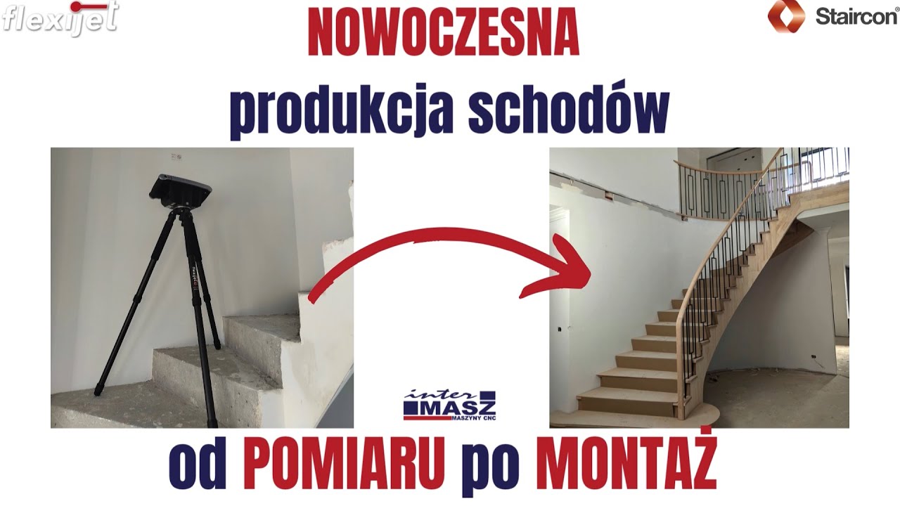 Nowoczesny proces produkcji schodów krok po kroku - Od pomiaru do montażu