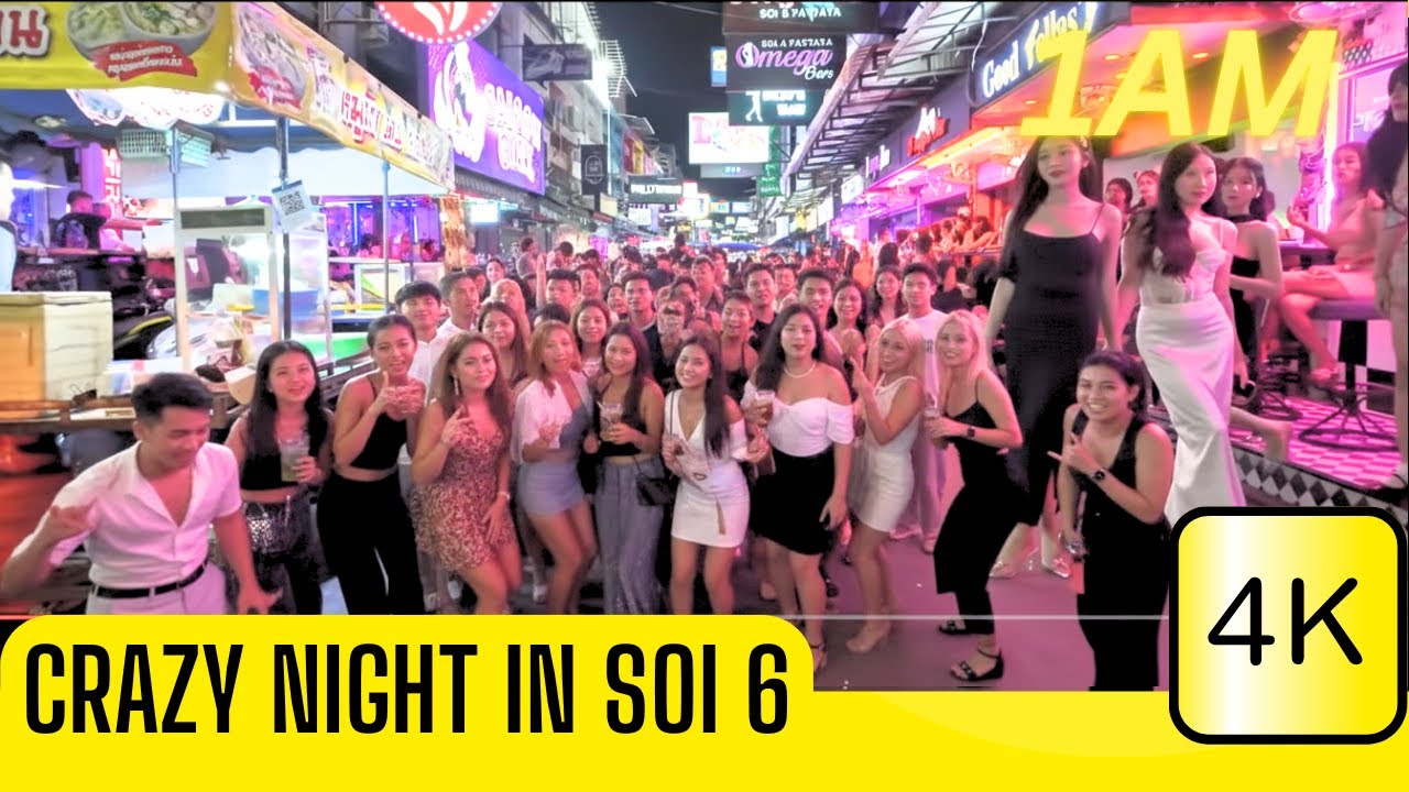 Soi 6 Pattaya 4K - Pattaya Nightlife 2025, Bar Street Walk & Real Thailand Walkthrough