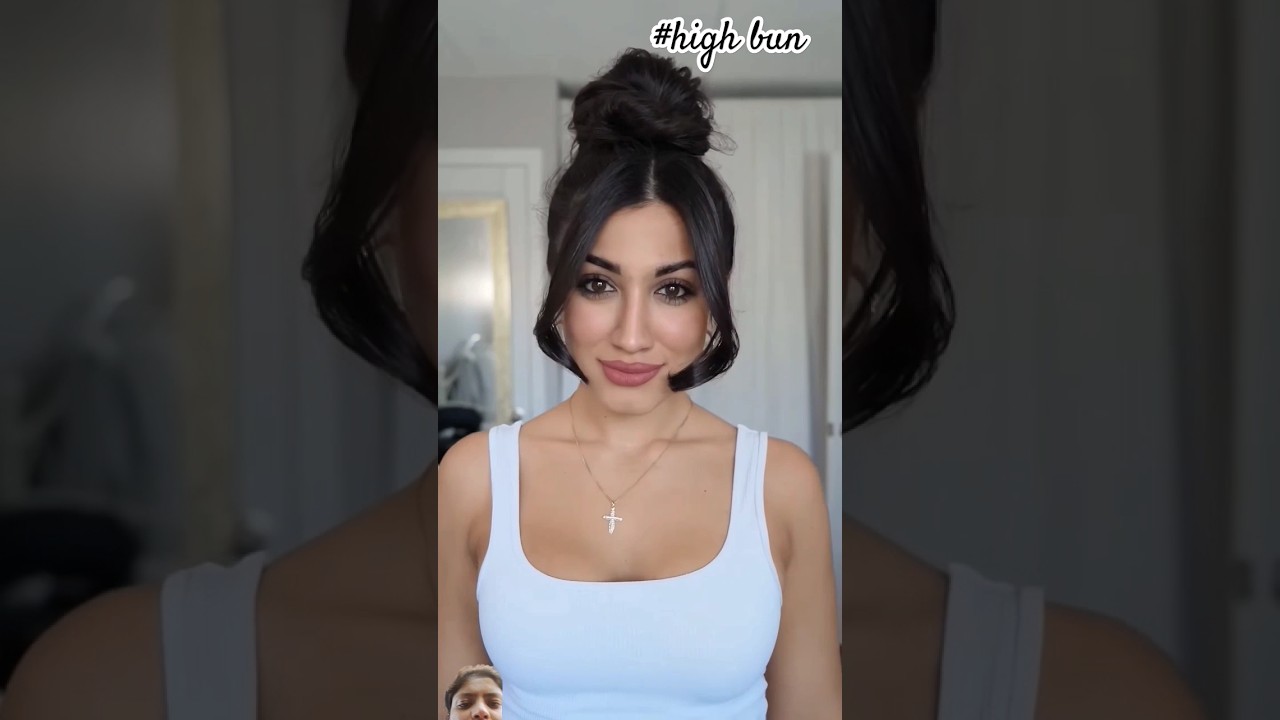 high bun #buntricks #hairstyle #bun #highbun #hairtutorial #youtubeshorts #shorts #short #lowbun #yt