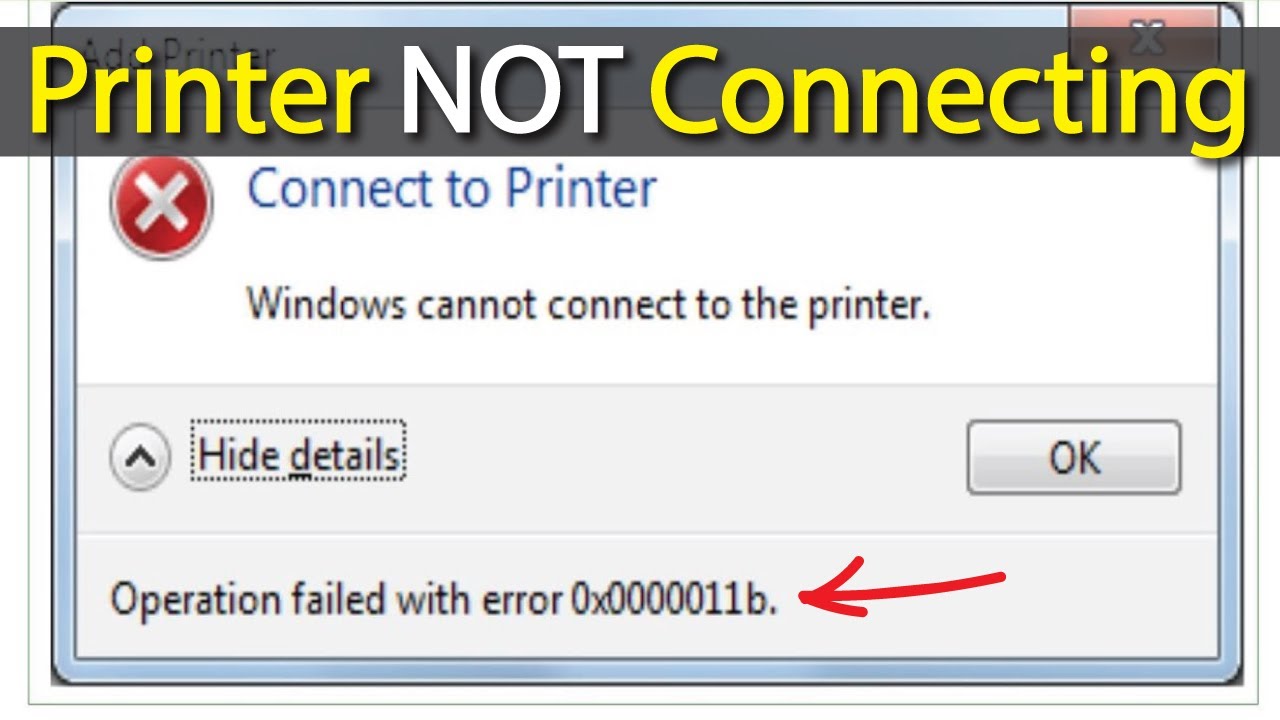 Share Printer Not Connecting || Operation failed with error 0x0000011b || Win 10 /11 & Windows 7