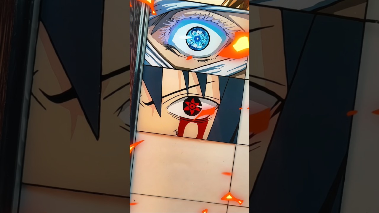 I painted Sasuke eye 😳 #shorts