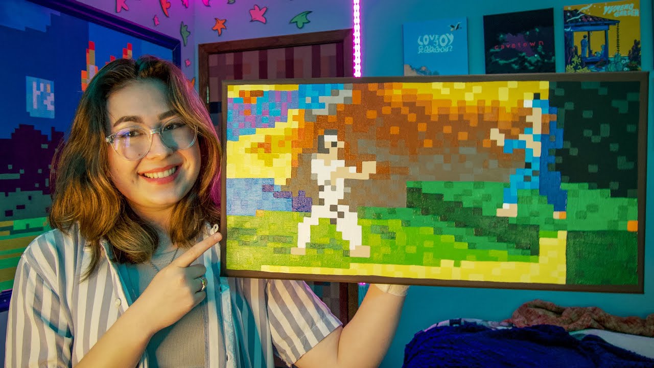Making the Minecraft 'Fighters' Painting