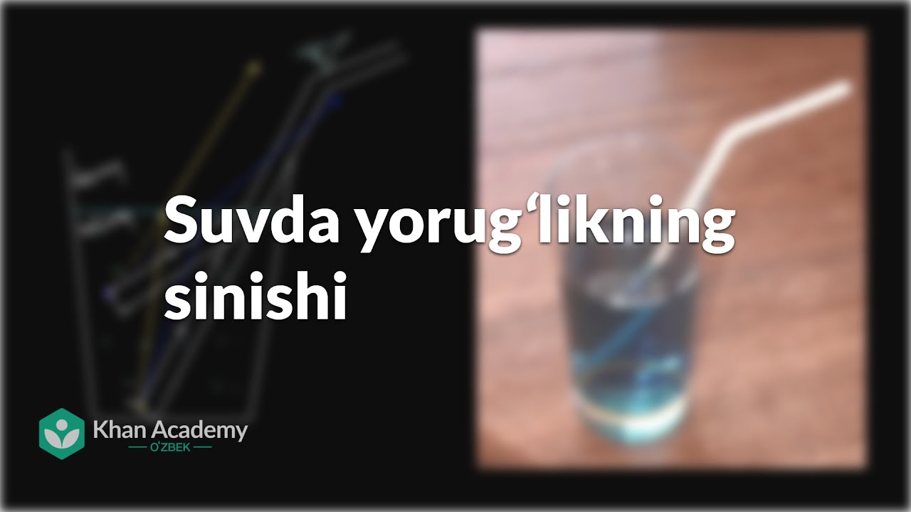 Suvda yorugʻlikning sinishii | Geometrik optika | Fizika