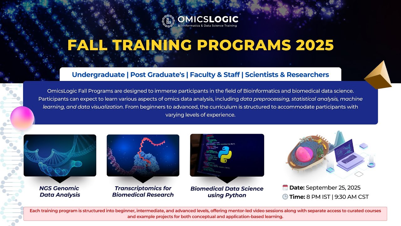 Webinar: OmicsLogic NGS & Biomedical Data Science Fall Training Programs 2025