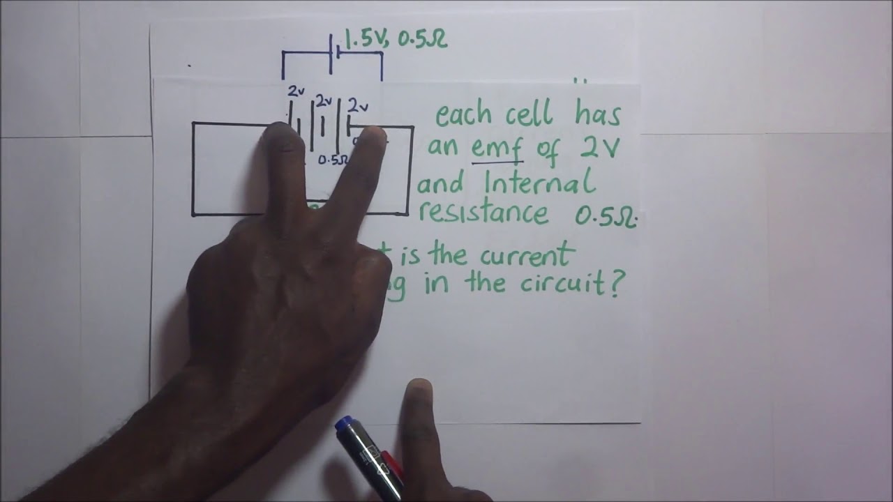 Emf and internal resistance of cells in series and in parallel, Worked examples by Kisembo Academy