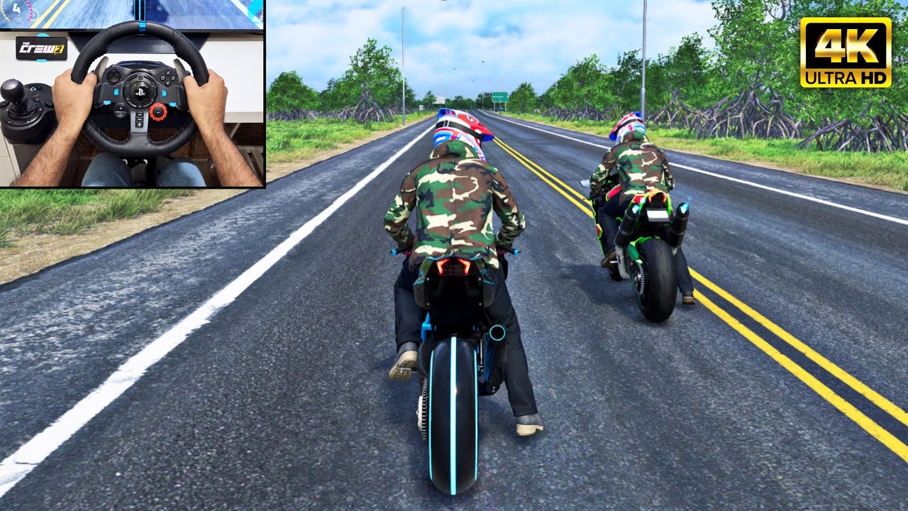 Kawasaki Ninja H2R & Kawasaki Ninja H2 | The Crew 2 | Logitech G29 Gameplay