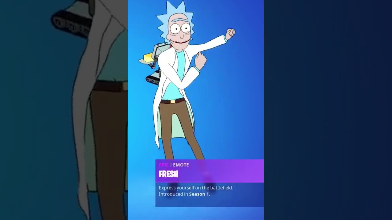 FRESH - RICK SANCHEZ SKIN Showcase Fortnite Dances Emotes! (Fortnite x RICK AND MORTY)