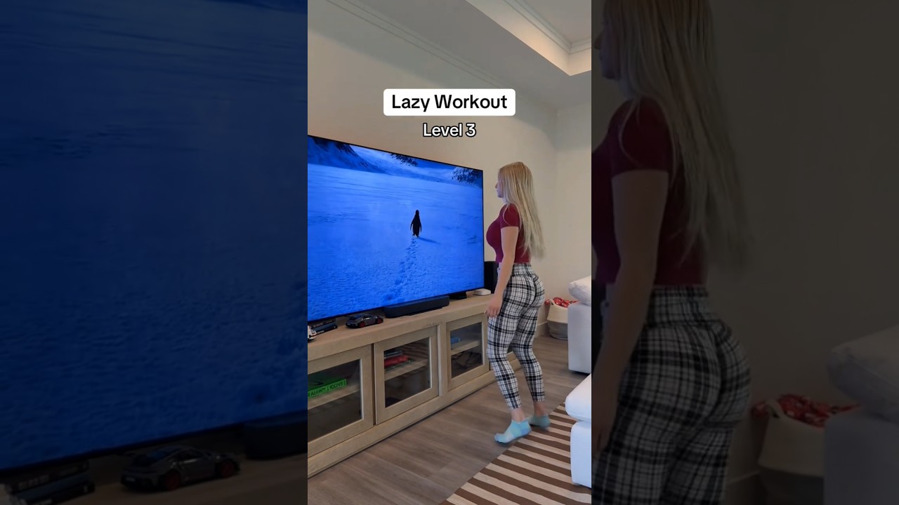 How you can do lazy funny workouts at home with only a TV😂😂