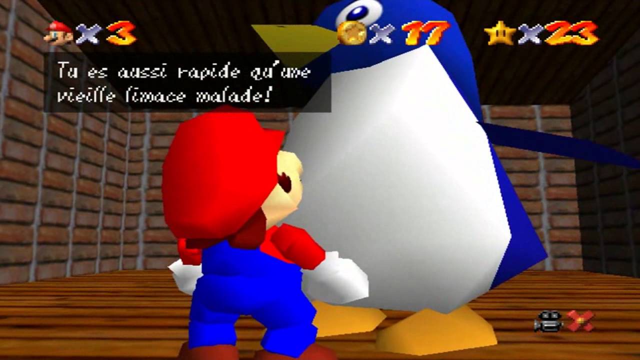 Super Mario 64 - Montagne Gla-Gla - Etoile 3 : Course du pingouin