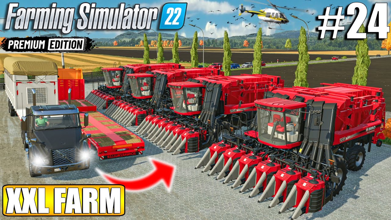 MASSIVE Cotton Harvest OPERATION w/ Case EXPRESS 635 | The XXL FARM #24 | Farming Simulator 22