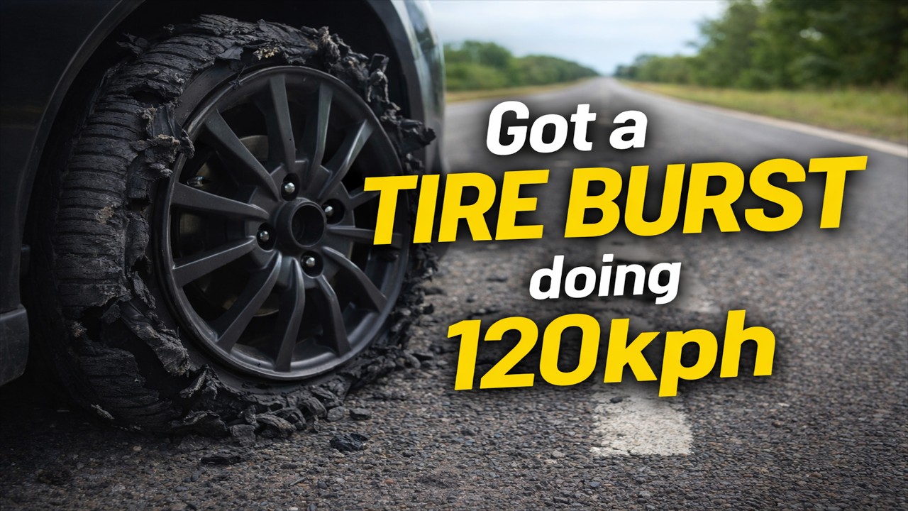 GOT A TIRE BURST DOING 120KPH🤦‍♂️NEVER AGAIN
