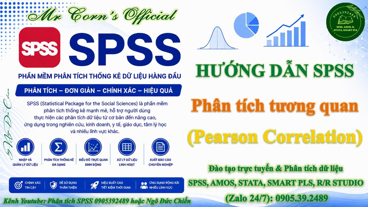 Hướng dẫn SPSS | Thực hành phân tích tương quan Pearson trên SPSS 18022026