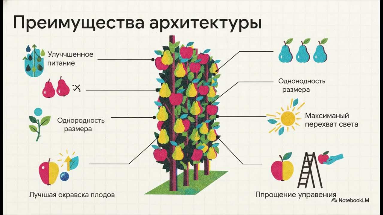 Груша «Coscia» в системе монооси: формирование структуры для производства качества