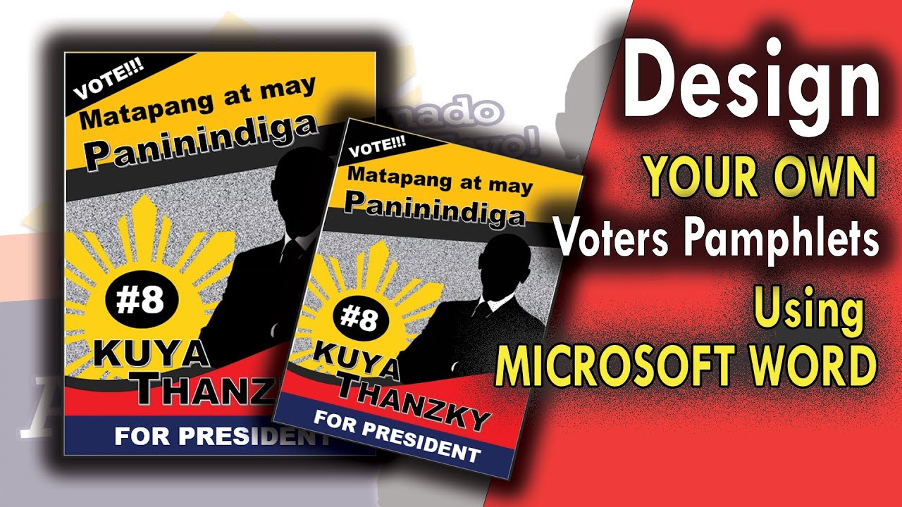 Voters Pamphlets Design using Microsoft Word