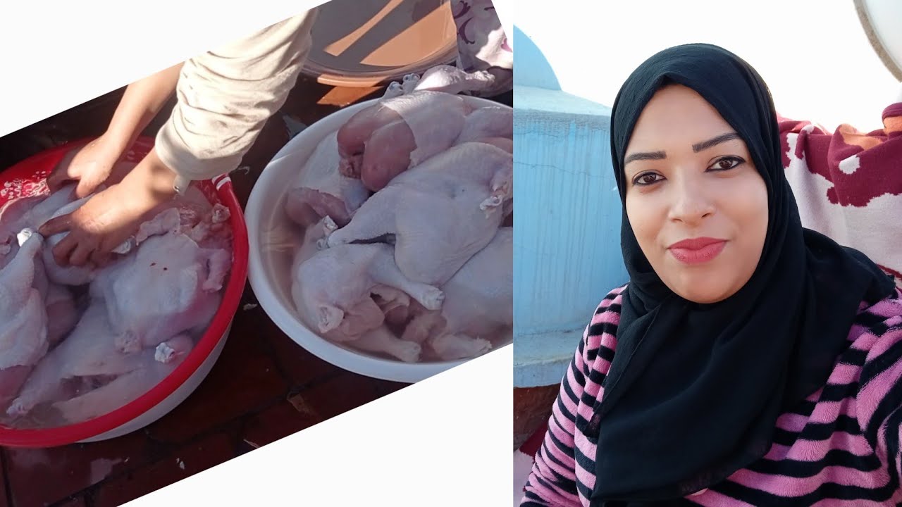 تحضيرات عرس اختي نهار تنقية الدجاج الموت ديال الضحك
