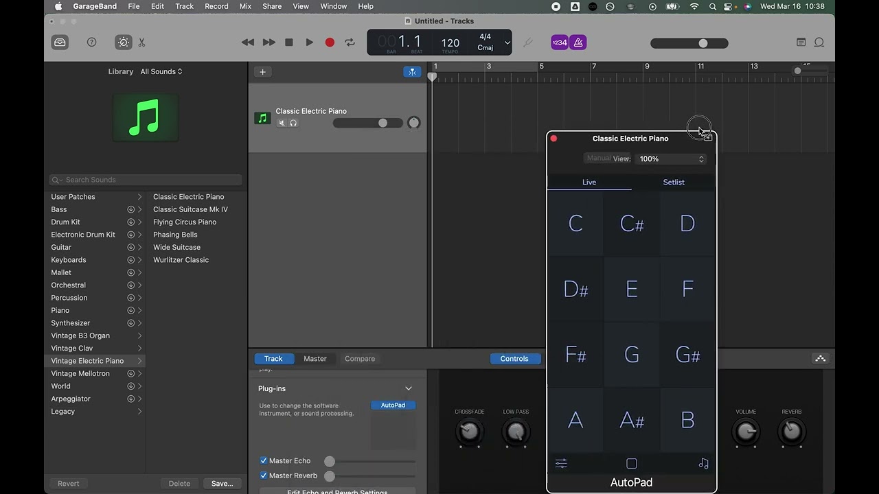 AutoPad Tutorial — Using with GarageBand