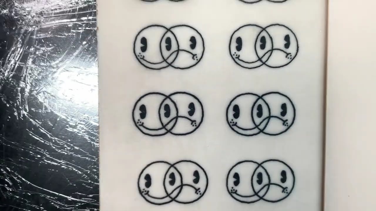 SMILEY FACE TATTOO time lapse 