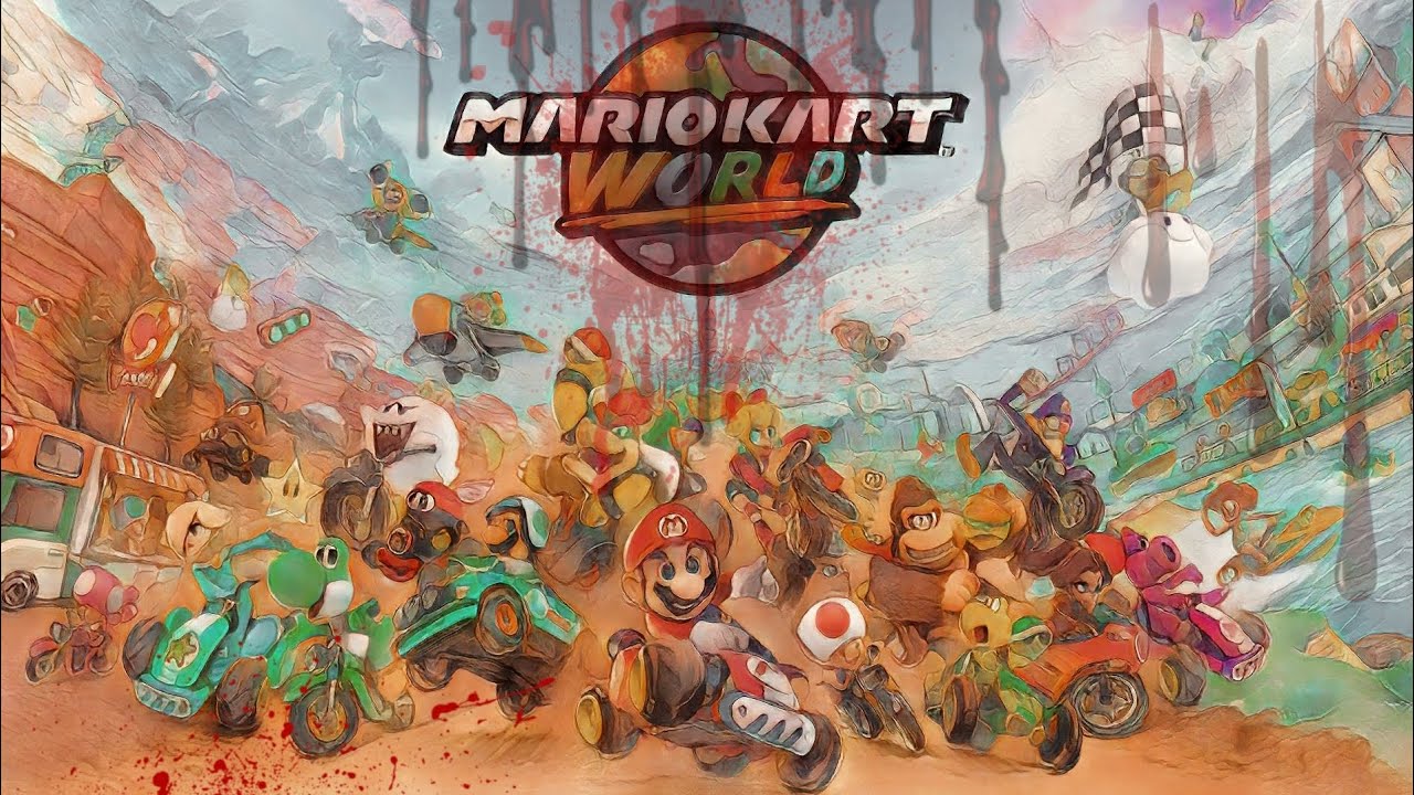 Mario Kart World LA PISTA SANGRIENTA I Creepypasta I