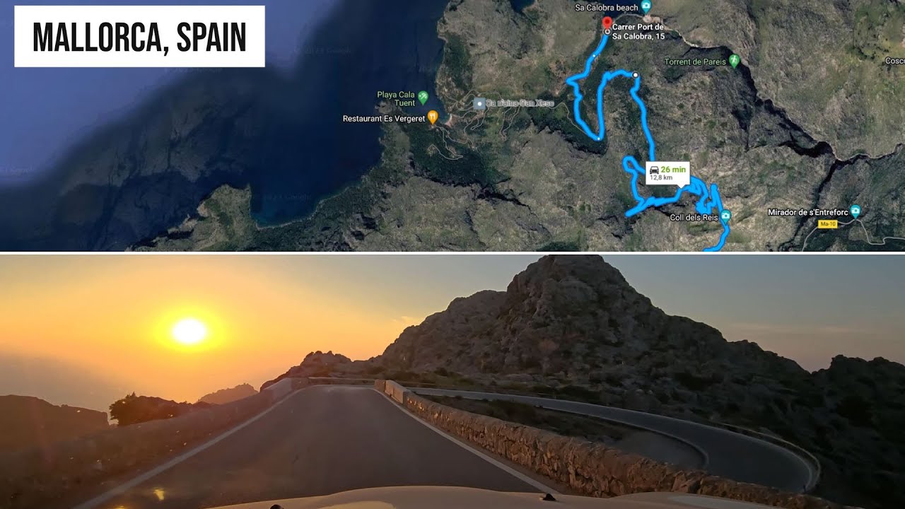 Sa Calobra Sunset Epic Drive &ndash; Mallorca 4K Background Video | Flamenco & Scenic Roads 🚗🌅🎶