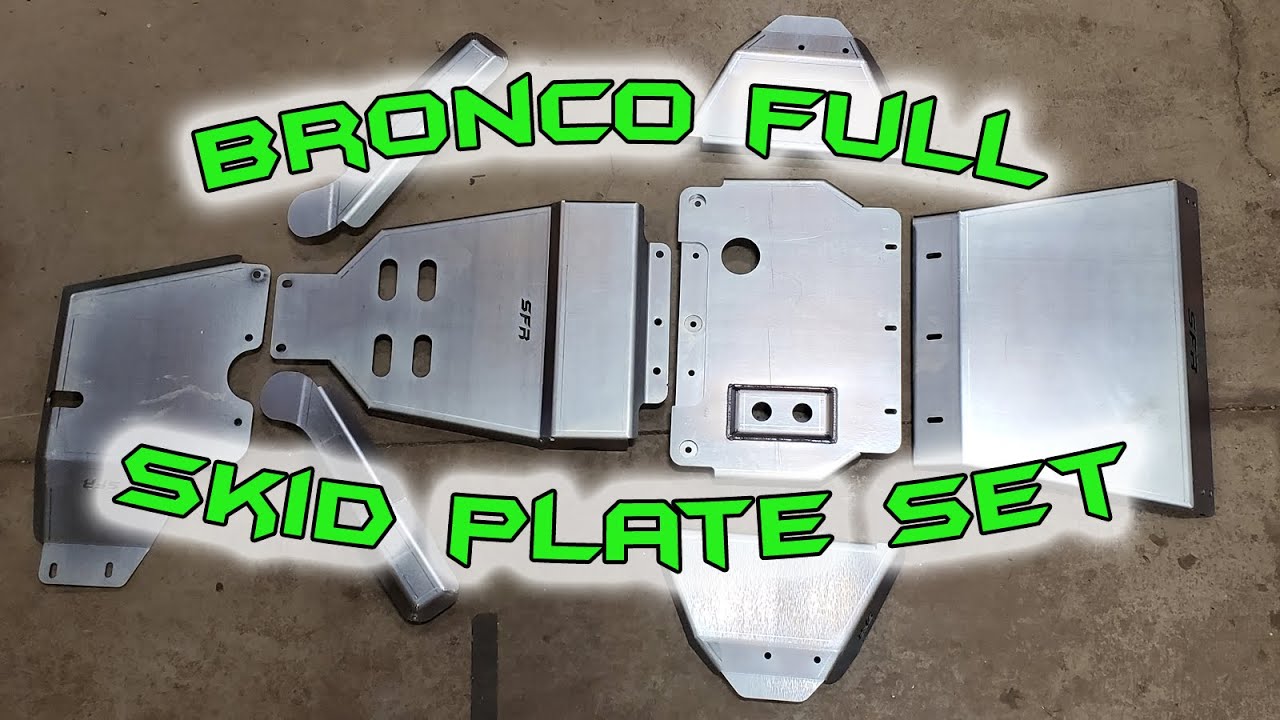 SFR Bronco Full Skid Plate set install