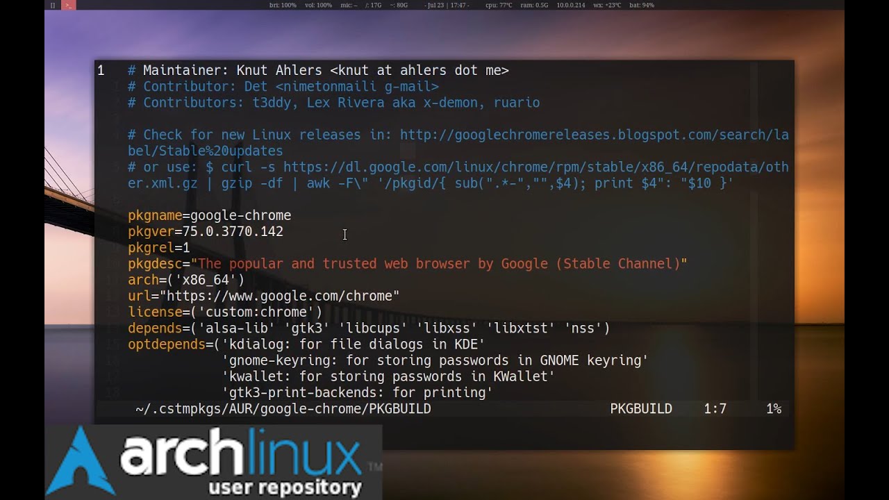 Arch Linux | Installing Packages From The AUR
