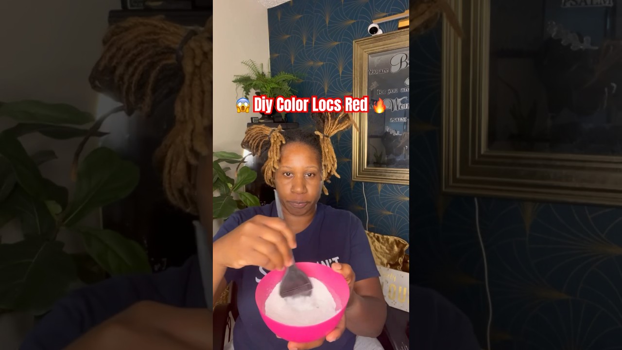 😍Easy steps on How to DYE your LOCS// Adore & bleach #tutorial #loc #shortvideo