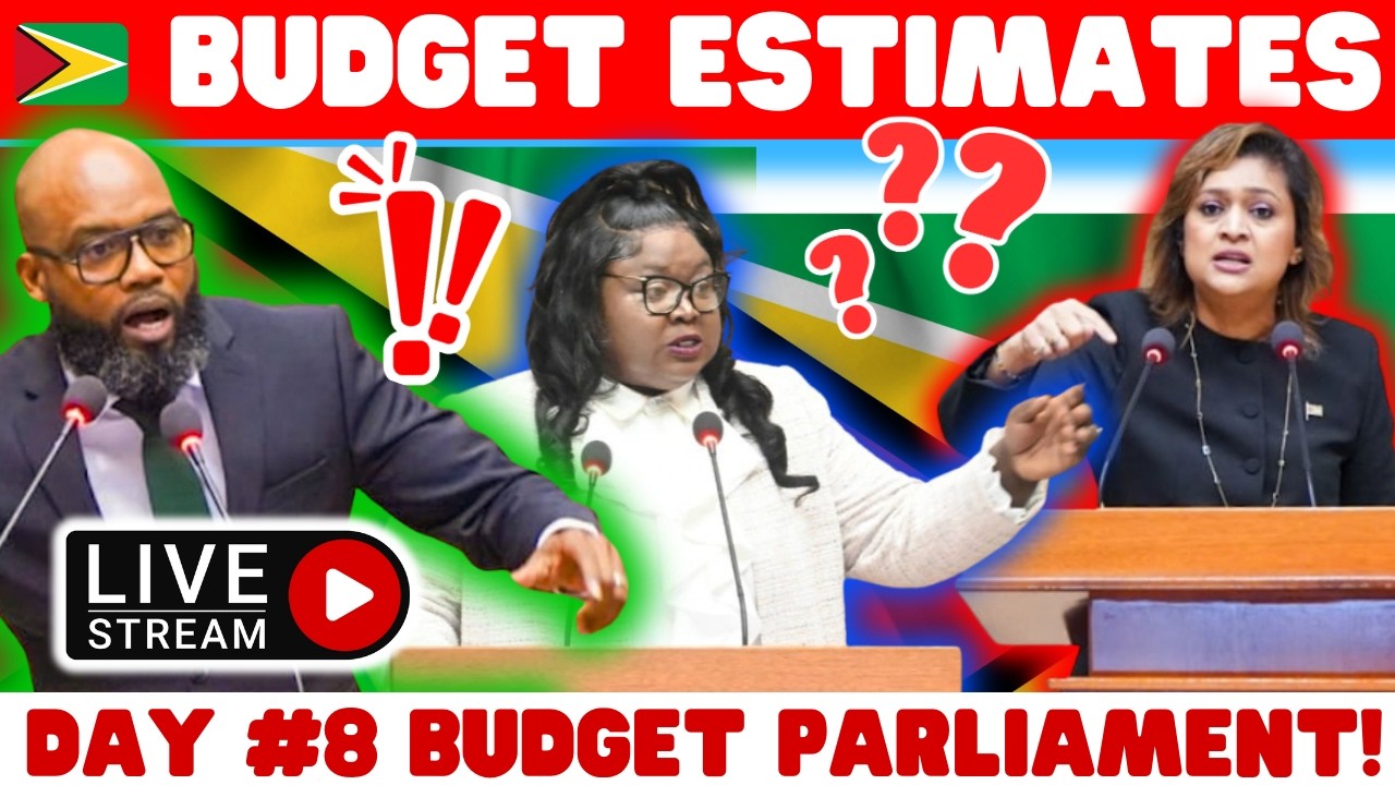 🇬🇾 BUDGET DAY 8 _ 🛑 3 PART OPPOSITION SHOWDOWN IN PARLIAMENT?  👀 HEATED DEBATE ERUPTS +🔥MORE! 📱