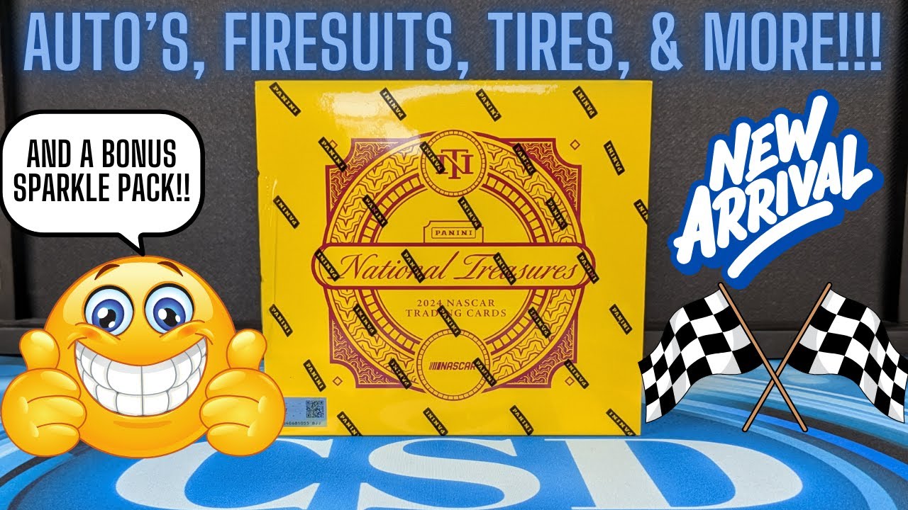 Обзор Panini National Treasures NASCAR Hobby Box 2024 года.